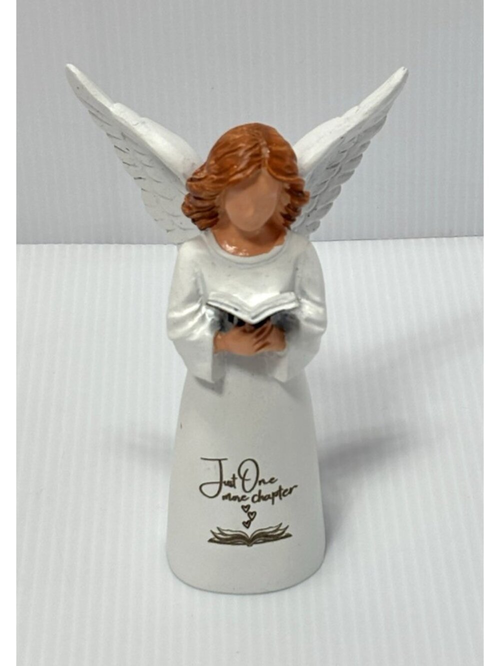 Just One More Chapter Angel Figurine Bookworm Reader Shelf Decor Statue GUC
